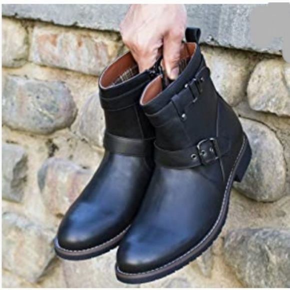 Polar Fox Wyatt MPX608005 Mens Casual Engineer Style Motorcycle Boots - Picture 5 of 6